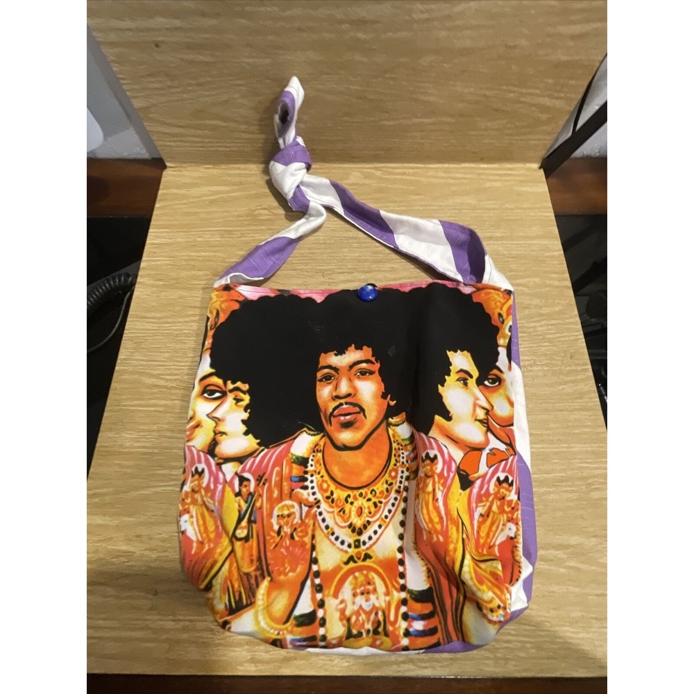 Jimi Hendrix All Over Print Tote Bag Purse Sling Bag 10" x 10" BS3